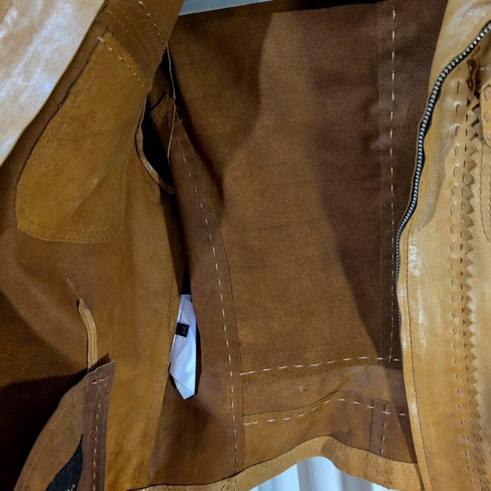 VERAPELLE italian leather Jacket Size IT 44 US 8 - Picture 10 of 13